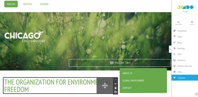 site de commerce électronique gratuit Jimdo