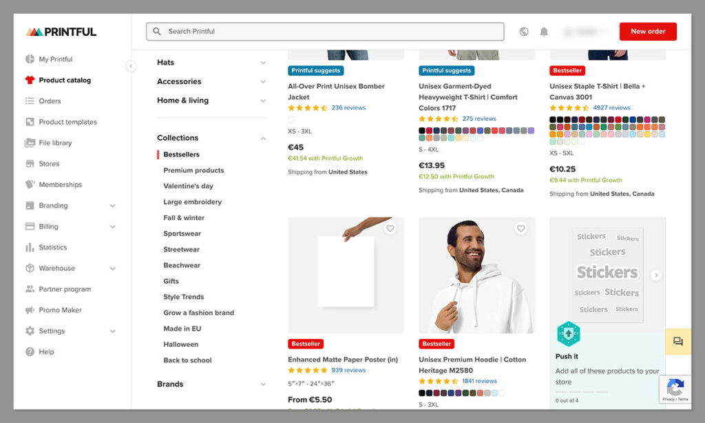 printful best selling products