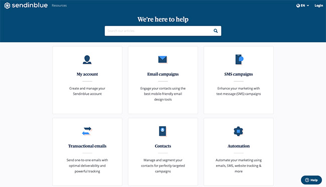 service client sendinblue